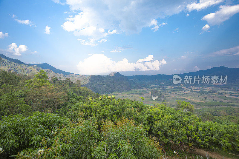 从Phu Langka山眺望全景